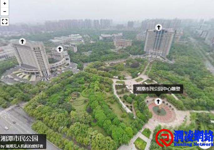 市民公园全景航拍360展示